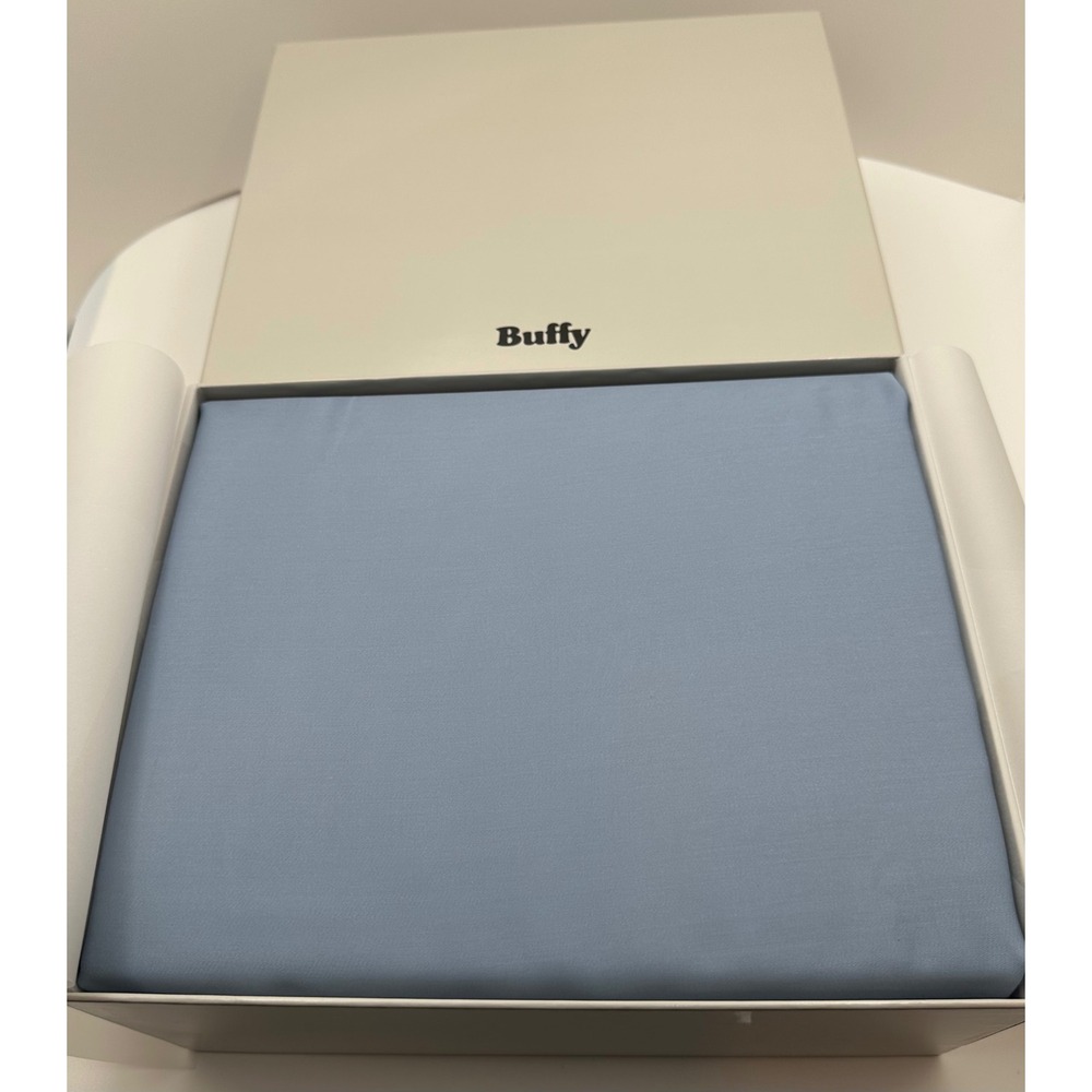 NWT Buffy Eucalyptus Sheet Set Full Fitted 2 Pillowcases Light Blue Bedding *See